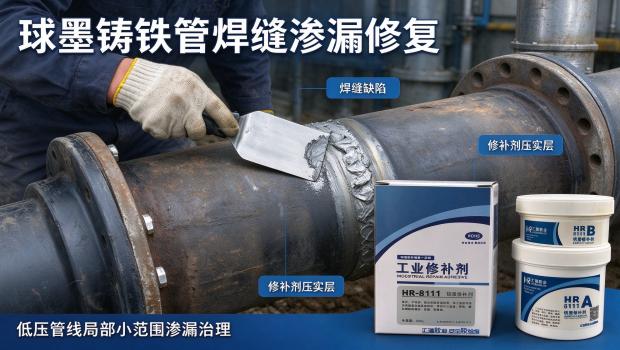 球墨铸铁管道焊缝渗漏粘接补强施工方案